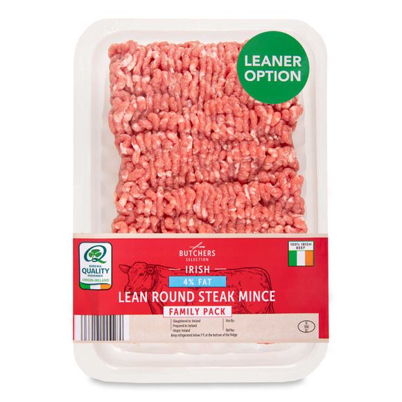 Irish 4 Fat Lean Round Steak Beef Mince 800g Butcher S Selection ALDI IE